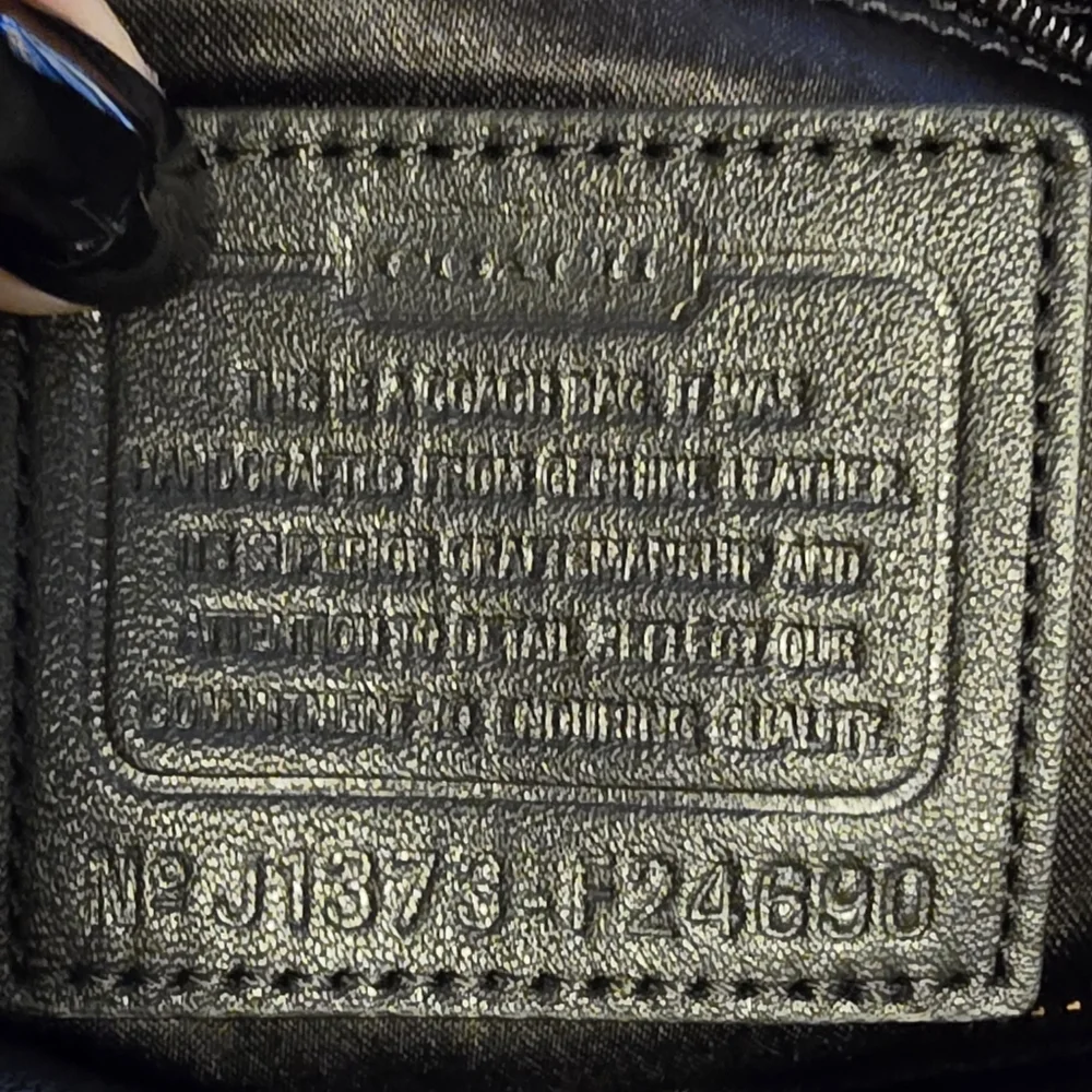 Black Coach Campbell Satchel w/ Gold Hardware (24690) - Picture 7 of 7